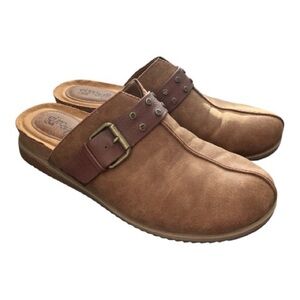 Eurosoft by Sofft Womens Shoes Brown Vegan Comfort Mules Size 9 1/2 M